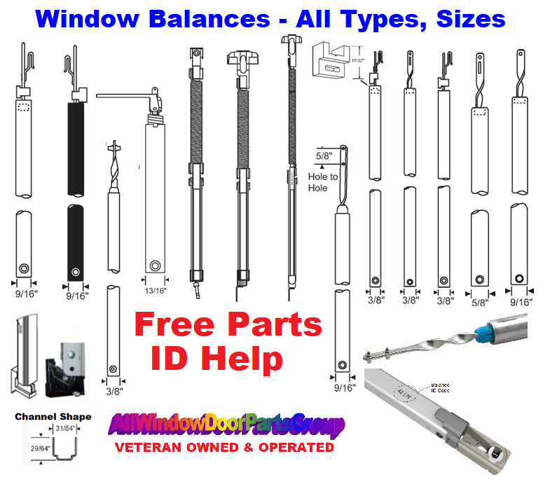 Window Channel Balances | All Sizes, All Types and All Stampings ...