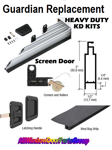 Guardian Glass Patio Door Sliding Screen Door Replacement | KD 48