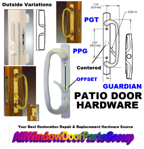 Patio Door Handle Replacement Set, Sliding Door Handle Repair